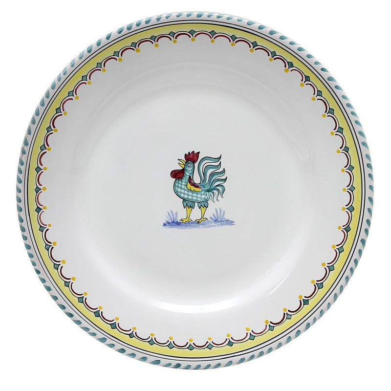 ORVIETO GREEN ROOSTER SIMPLE: Dinner Plate