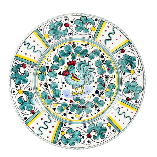 ORVIETO GREEN ROOSTER: Salad plate
