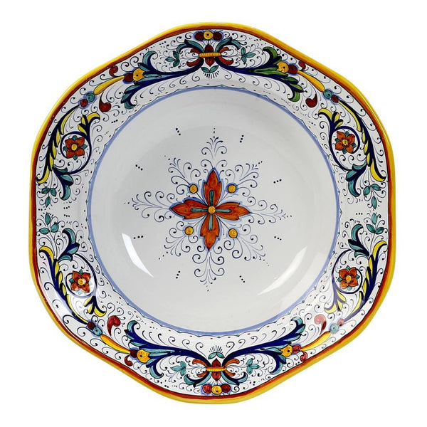 RICCO DERUTA DELUXE: Hexagonal Lg Salad Pasta Bowl
