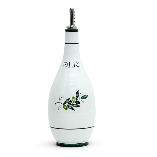 OLIVA: Olive Oil Bottle Dispenser with Metal Capped Pourer