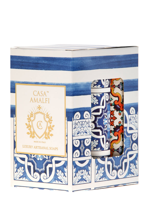 Casa Amalfi Maiolica 3-Soap Set: Blue