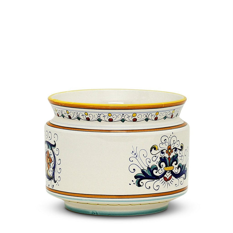 RICCO DERUTA DELUXE: Cylindrical Cover Pot Ricco Deruta Design - Cachepot Planter (Small)
