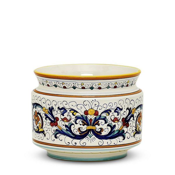 RICCO DERUTA DELUXE: Cylindrical Cover Pot Ricco Deruta Design - Cachepot Planter (Small)