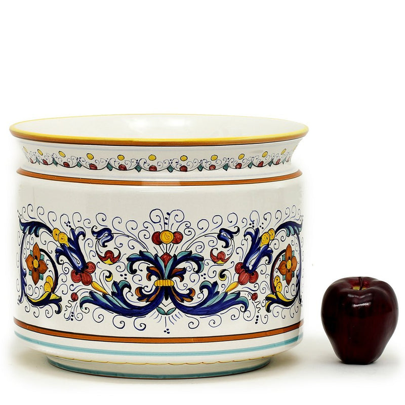 RICCO DERUTA DELUXE: Cylindrical Cover Pot Ricco Deruta Design - Cachepot Planter (Large)