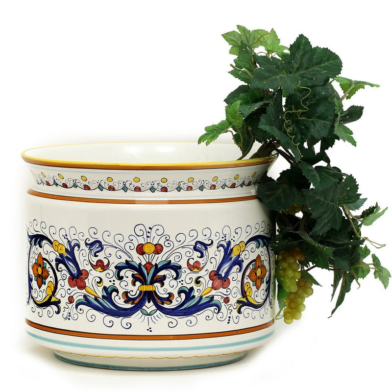 RICCO DERUTA DELUXE: Cylindrical Cover Pot Ricco Deruta Design - Cachepot Planter (Large)