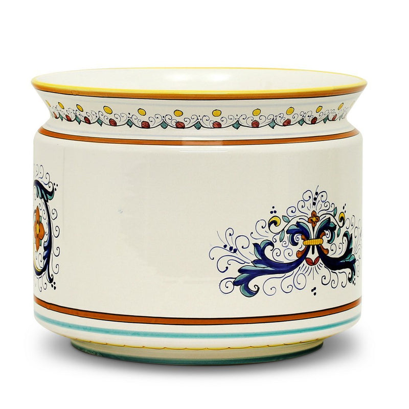 RICCO DERUTA DELUXE: Cylindrical Cover Pot Ricco Deruta Design - Cachepot Planter (Large)