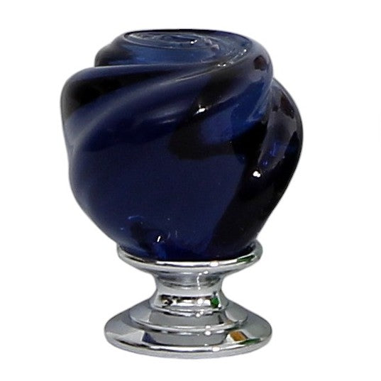 JEWERLY BOX: Authentic Deruta Keepsake Oval Box with Murano Knob - RICCO DERUTA design