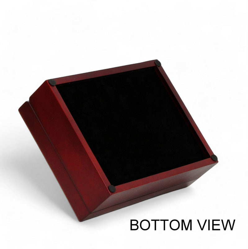 WOOD BOXES COLLECTION: Lined large wood box with printed tile - Carara Gold Marble
