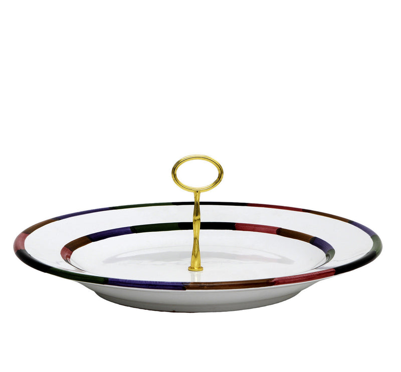 CIRCO: Tid Bit Server Large Plater with Chrome Oval Metal Handle
