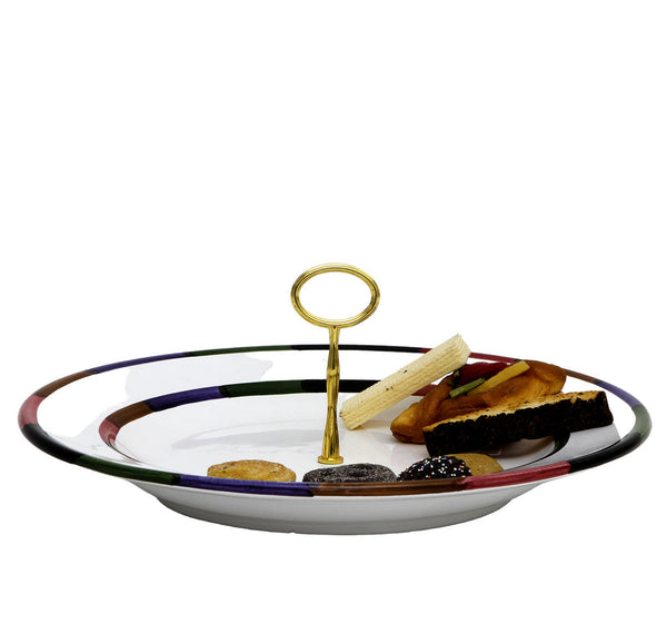 CIRCO: Tid Bit Server Large Plater with Chrome Oval Metal Handle