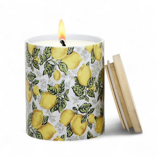SUBLIMART: Deruta - Porcelain Soy Wax Candle 'Positano Lemons' (Design #DER23)