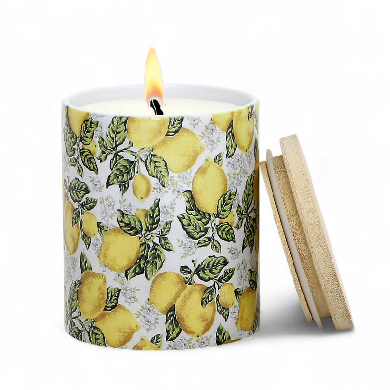SUBLIMART: Deruta - Porcelain Soy Wax Candle 'Positano Lemons' (Design #DER23)