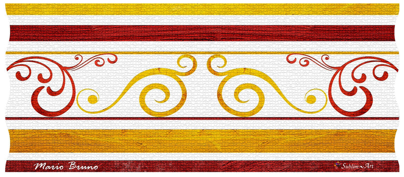 SUBLIMART: Ricco Italia Candle Yellow-Maroon Design by Mario Bruno (Design 6405)