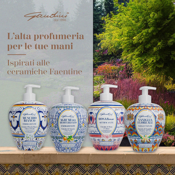 Gandini Italian Maiolica Design Liquid Hand Soap Rose