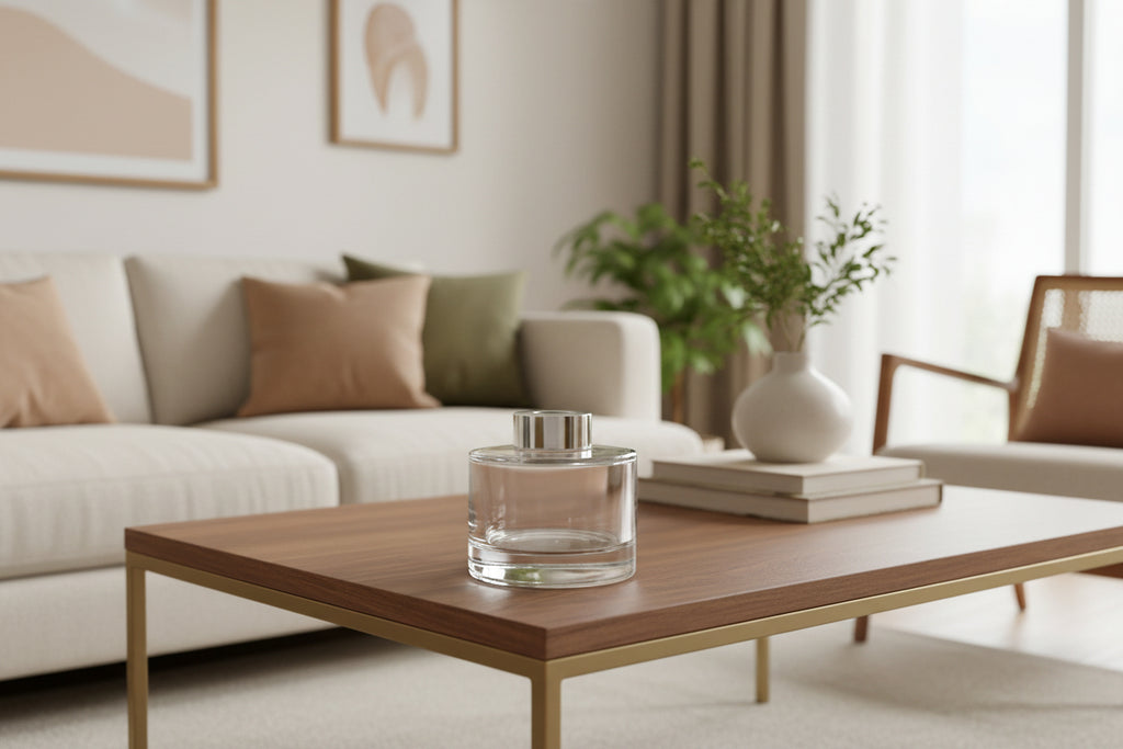 Glass Reed Diffuser Round Bottle 200ml, Empty - Thumbnail 2