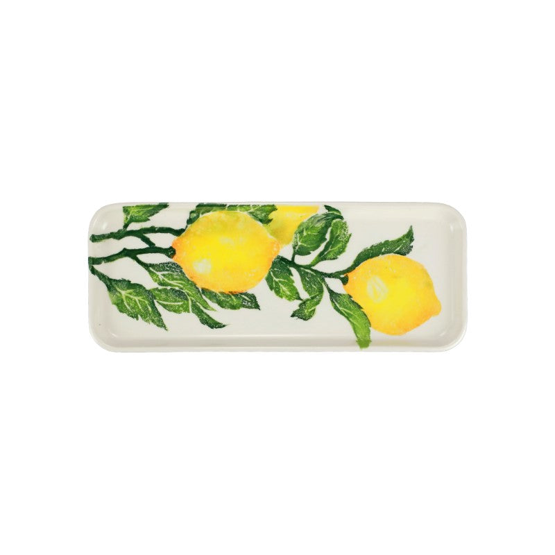 Limone Mio Limoni Hand-Made Rectangular Ceramic Tray