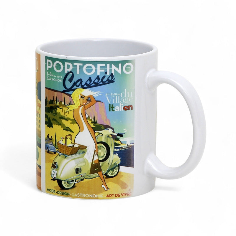 SUBLIMART: Bella Italia - Mug featuring Italian vintage posters (Portofino)