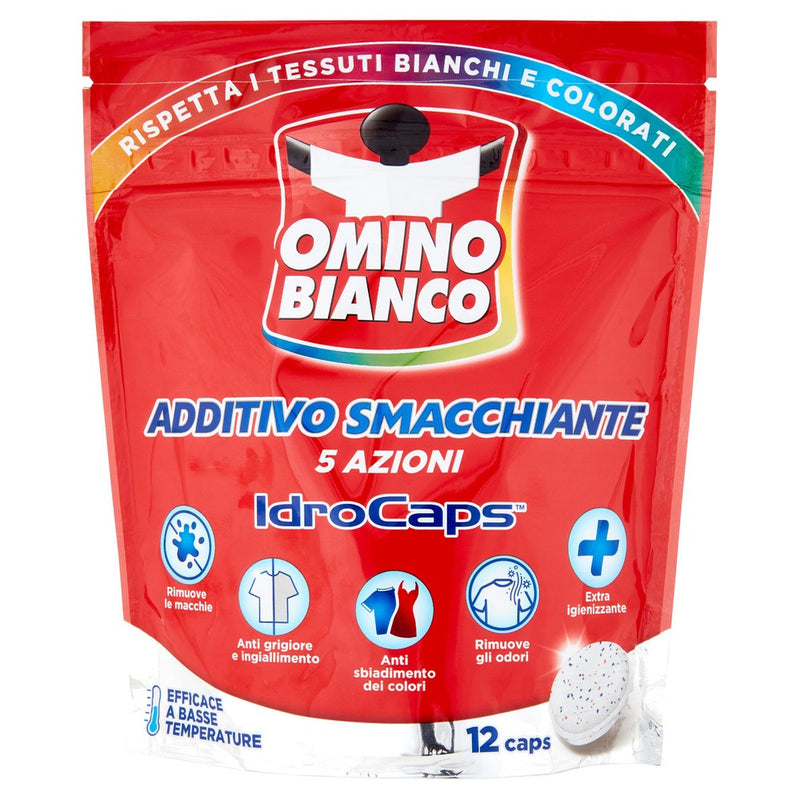 Omino Bianco Stain Remover Additive Idrocaps Laundry