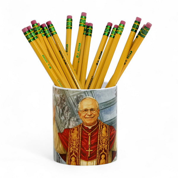 Commemorative Porcelain Multi-Use Tumbler Pope Leo XIV – Exclusive digital portrait by RC Designs