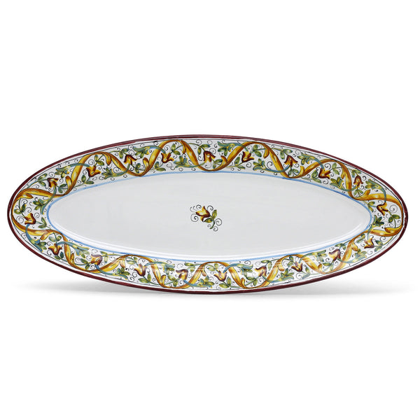 DERUTA PRIMAVERA: Fish/Hors d'Oeuvres Oval Narrow Platter