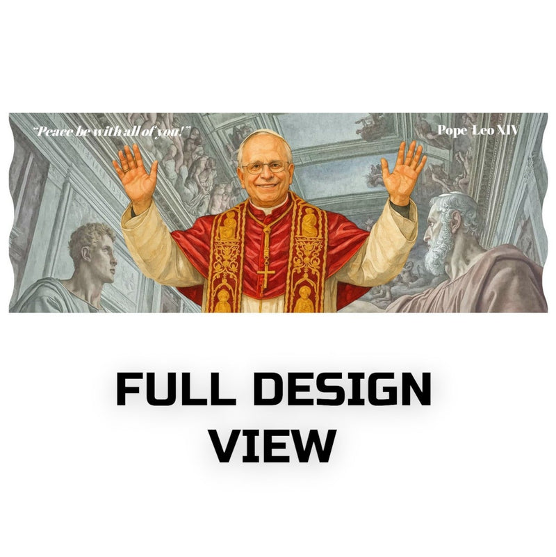 Commemorative Porcelain Mug for Pope Leo XIV – Exclusive digital portrait by RC Designs