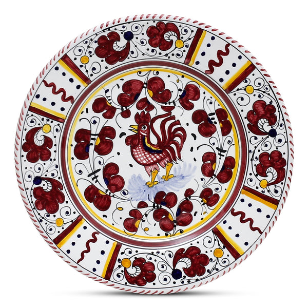 ORVIETO RED ROOSTER: Pre Pack Dinner Plate + Coupe Bowl + Mug