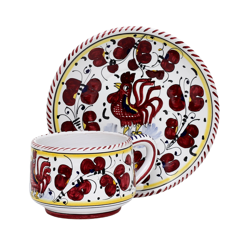 ORVIETO RED ROOSTER: 5 Pieces Place Setting