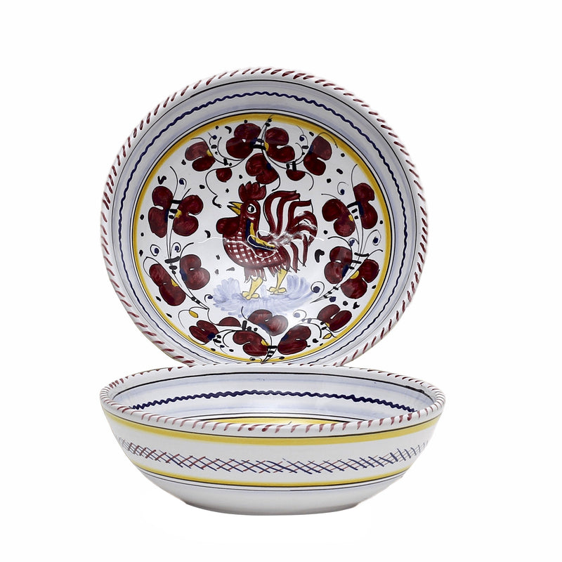 ORVIETO RED ROOSTER: Pre Pack Dinner Plate + Coupe Bowl + Mug