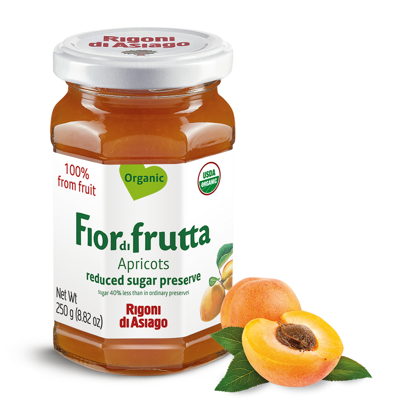 RIGONI DI ASIGO Apricot Organic Fruit Spread Glass Jar 250 gr