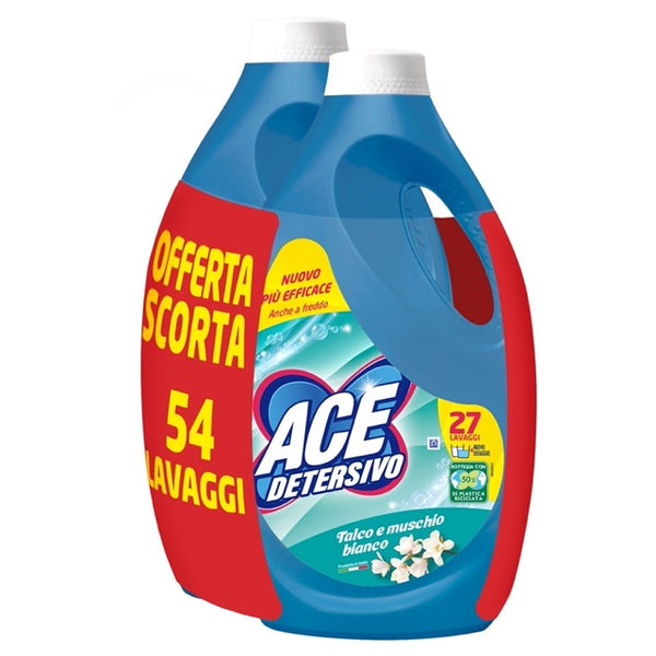 Ace Liquid Laundry Detergent Talc & White Musk Double Pack