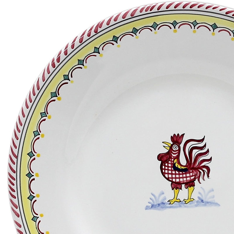 ORVIETO RED ROOSTER SIMPLE: Dinner Plate