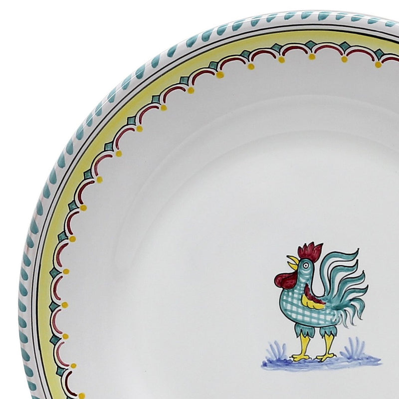 ORVIETO GREEN ROOSTER SIMPLE: Dinner Plate