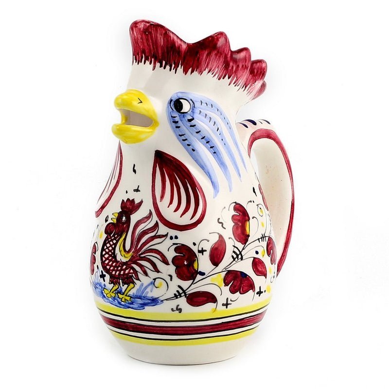 ORVIETO RED ROOSTER: Rooster of Fortune Pitcher (1 Liter 34 Oz 1 Qt)