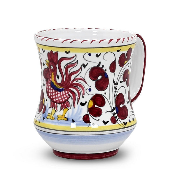 ORVIETO RED ROOSTER: Concave Deluxe Mug (12 Oz.)