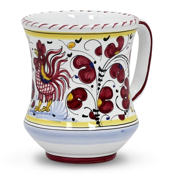 ORVIETO RED ROOSTER: Concave Deluxe Large Mug (17 Oz.)