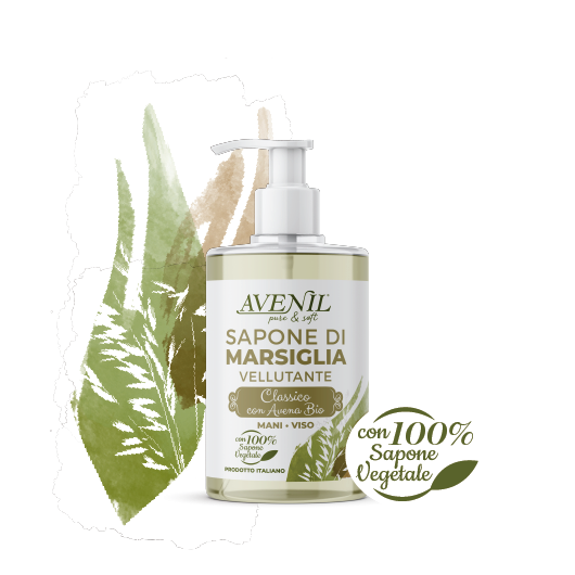 Avenil Pure & Soft Marsiglia & Organic Oats Liquid Soap 500 ml