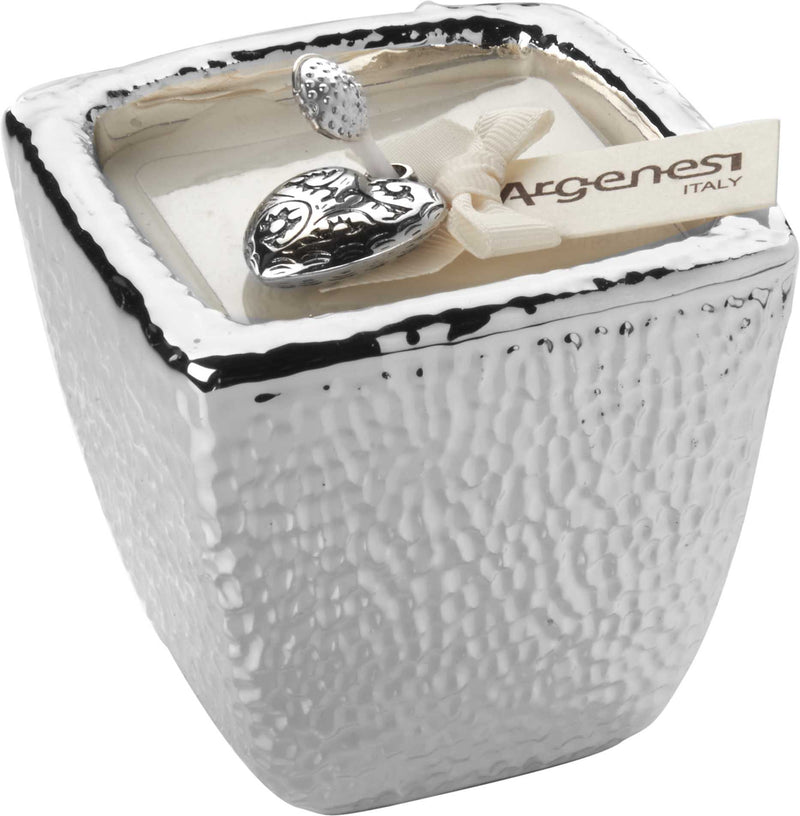 Argenesi Italy Firenze Silver Plated Scented Candle