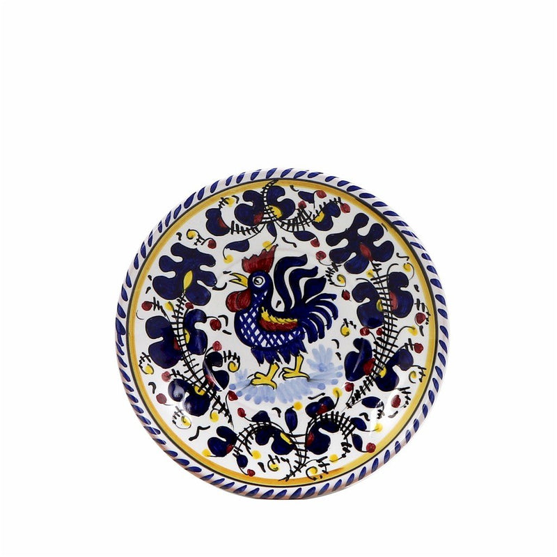 ORVIETO BLUE ROOSTER: Small Bread Plate - 7" Diam. Saucer