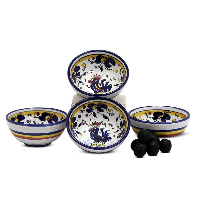 ORVIETO BLUE ROOSTER: Small Condiment Bowl (1 Cup)