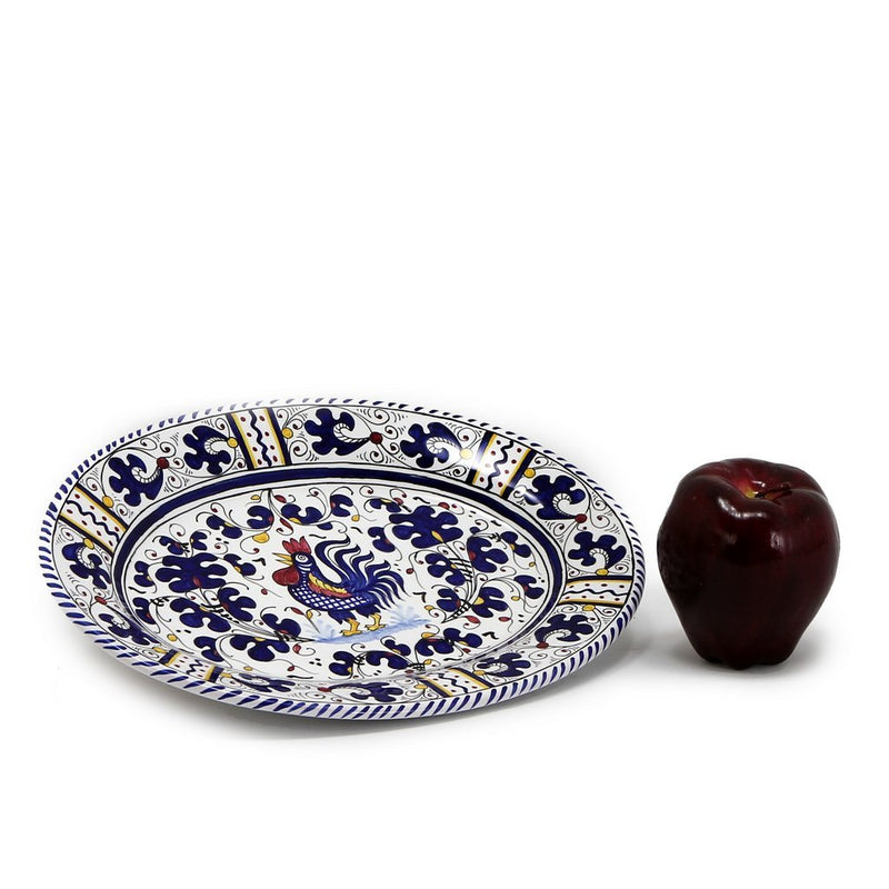 ORVIETO BLUE ROOSTER: Oval Plate
