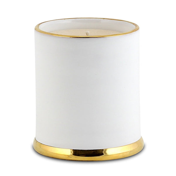 POSATA: Jar Candle with lid Pure Gold Rim