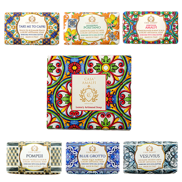Casa Amalfi Luxury Artisanal Soap Collection - 6 Soaps