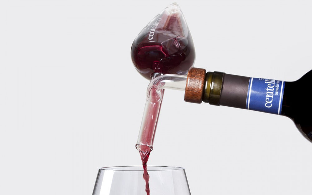 CENTELLINO One-Dose Wine Aerator & Decanter 150 ml + Free Bottle 