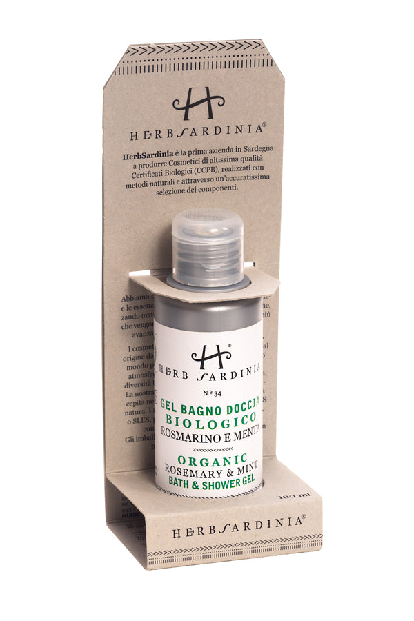 HerbSardinia Organic Rosemary & Mint Aromatic Bath & Shower Gel 100 ml