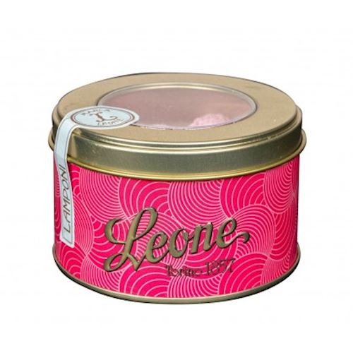 Leone Raspberry Candy Drops in Round Tin 150 gr