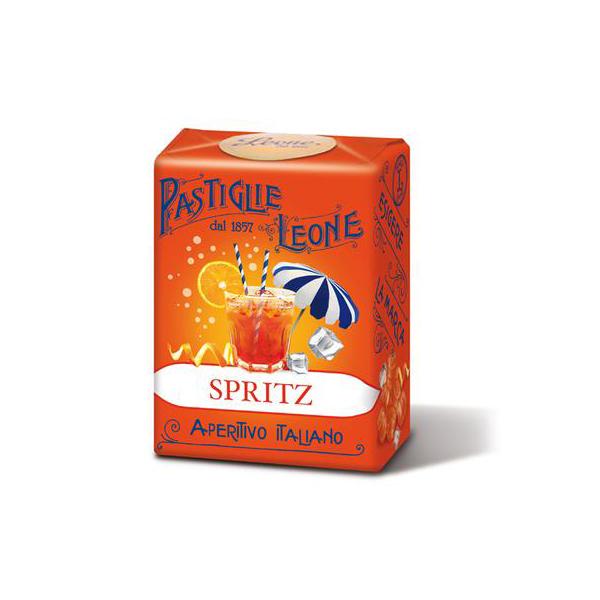 Leone Pastiglie Spritz Italian Aperitivo Candy in Box 30 gr