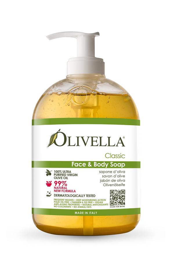 OLIVELLA Face & Body Liquid Soap Classic 16.9 oz