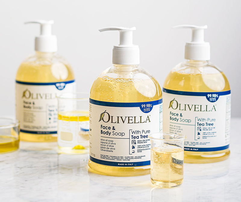 OLIVELLA Face & Body Liquid Soap Tea Tree Oil 16.9 oz