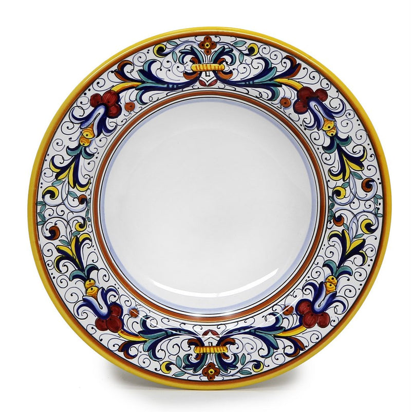 RICCO DERUTA: Rim Pasta Soup plate (White Center)