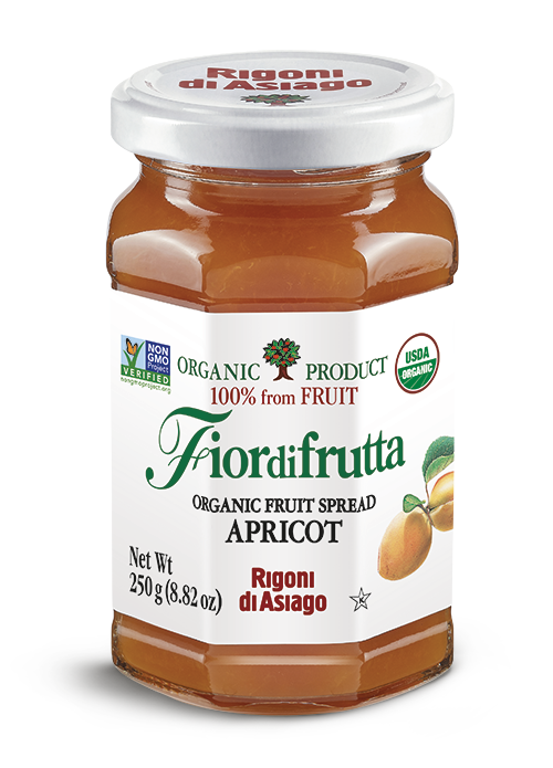 RIGONI DI ASIGO Apricot Organic Fruit Spread Glass Jar 250 gr